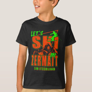 Camiseta Zermatt Vamos a Esquiar Esquí Alpino Alpes Suizos