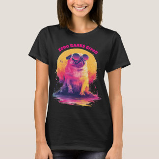 Camiseta Zero Barks Given | Funny Retro Pug T-Shirt