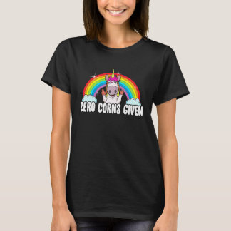 Camiseta Zero Corns Give  Sarcastic Unicorn