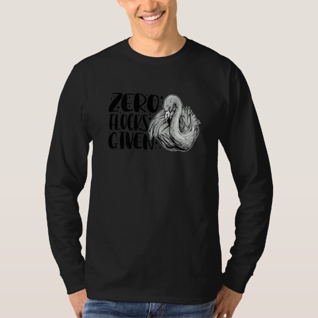 Camiseta Zero Flocks Given  Animal  Flamingo For Men Women  (Anverso)