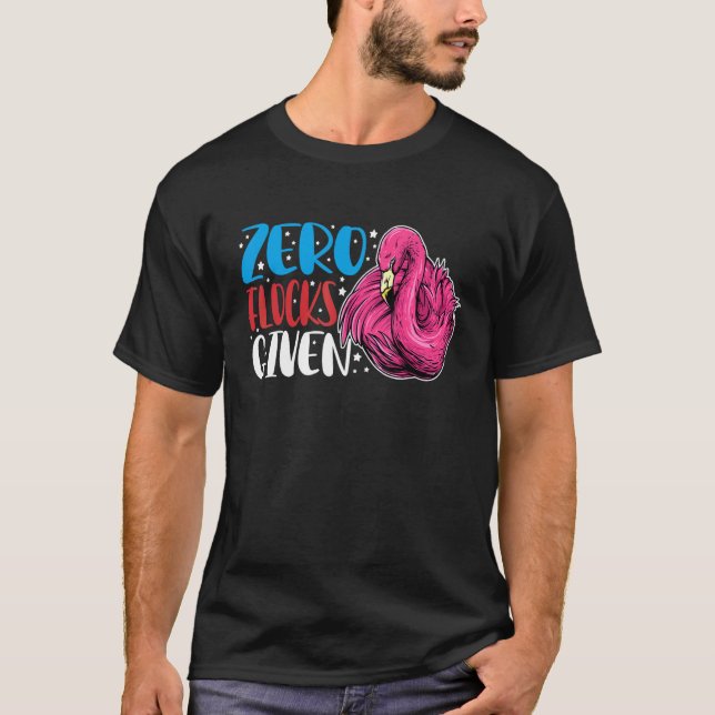 Camiseta Zero Flocks Given  Animal  Flamingo For Men Women (Anverso)