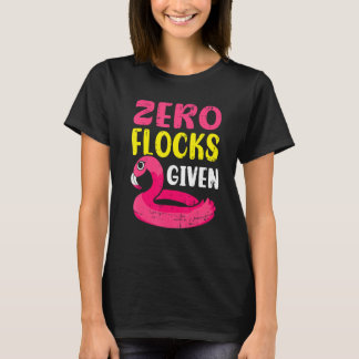 Camiseta Zero Flocks Given Pink Flamingo  Wading Bird