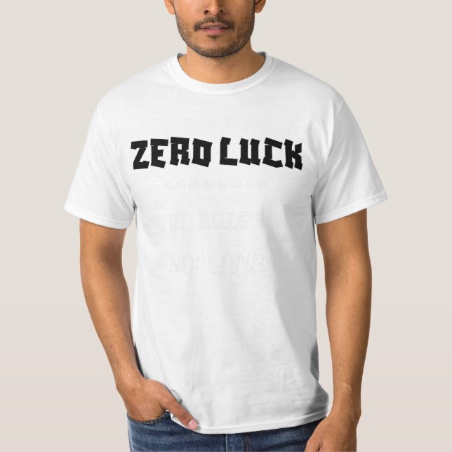 Camiseta Zero Luck T Shirt White (Anverso)