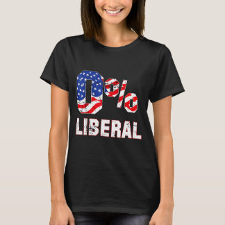 Camiseta Zero Percent 0% Liberal Vintage Usa Flag Litical H