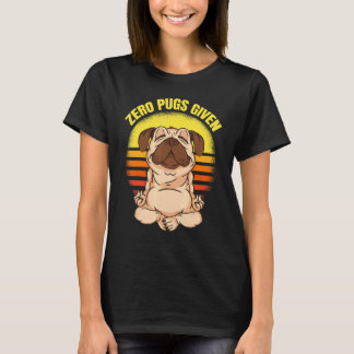 Camiseta Zero Pugs Given Dog Making Yoga Vintage Namaste Pu