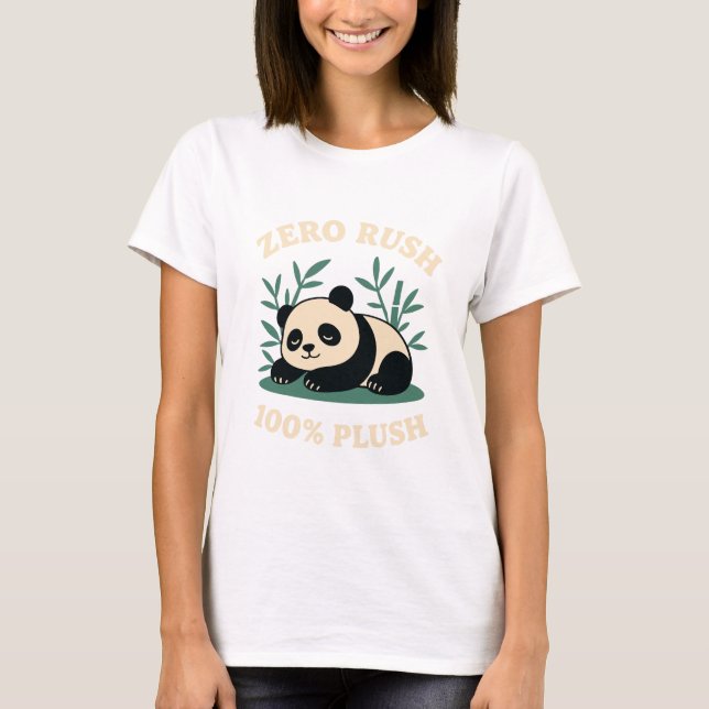 Camiseta Zero Rush – Panda Perezoso 100% Esponjoso (Anverso)