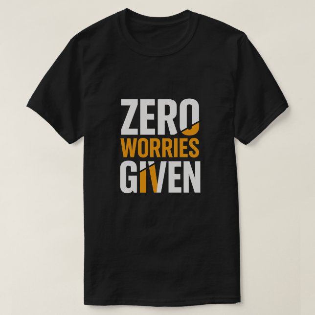 Camiseta Zero Worries Given Bold Tee (Diseño del anverso)