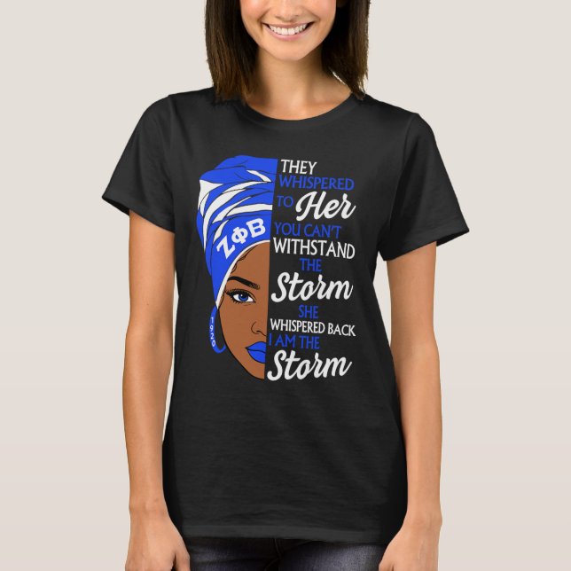 Camiseta Zeta Phi Beta Sorority Black Women Pride Melanin A (Anverso)