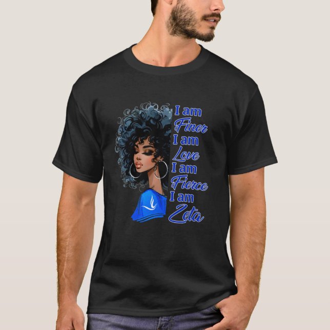 Camiseta Zeta Phi Beta Sorority Sisterhood HBCU Chica negro (Anverso)