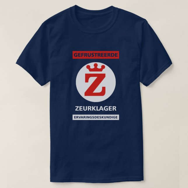 Camiseta 'Zeurklager' parodie Recht op spreken T Shirt (Diseño del anverso)