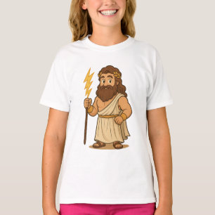 Camiseta Zeus de dibujos animados lindo – Dios del trueno d