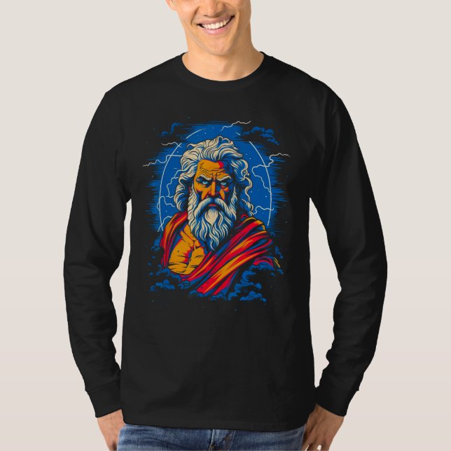 Camiseta Zeus Mitología Griega Dios del Relámpago (Anverso)