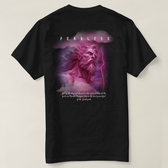 Camiseta Zeus Warrior sin miedo (Reverso del diseño)