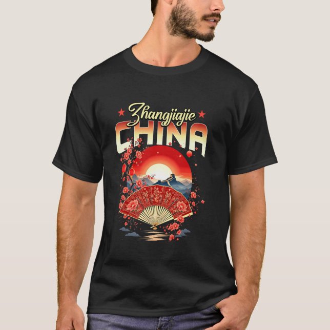 Camiseta Zhangjiajie Souvenir China vacaciones de viaje Chi (Anverso)