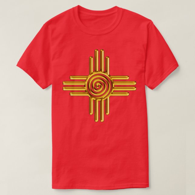 Camiseta Zia Sun Spiral Zia Pueblo Nuevo México I 1 (Diseño del anverso)