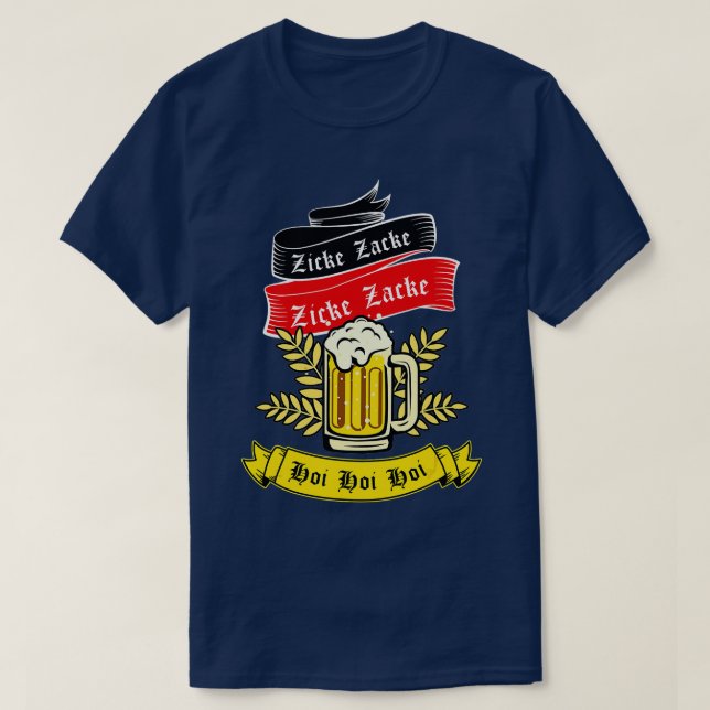 Camiseta Zicke Zacke Hoi - Funny Germany Flag Oktoberfest G (Diseño del anverso)