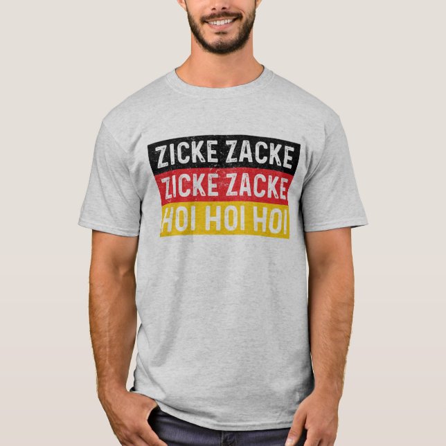 Camiseta Zicke Zacke Hoi Oktoberfest Bandera Alemana Funny (Anverso)
