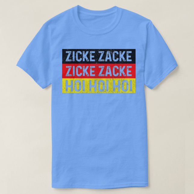 Camiseta Zicke Zacke Hoi Oktoberfest Fiesta de bandera alem (Diseño del anverso)