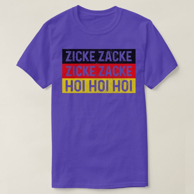 Camiseta Zicke Zacke Hoi Oktoberfest Fiesta de bandera alem (Diseño del anverso)
