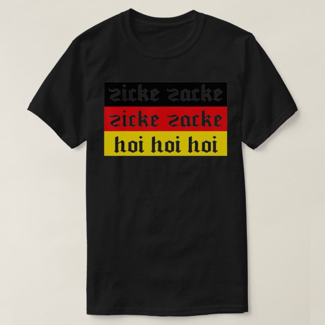 Camiseta Zicke Zacke Zicke Zacke German Oktoberfest Drinkin (Diseño del anverso)