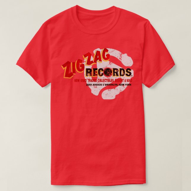 Camiseta Zig Zag Records (Diseño del anverso)