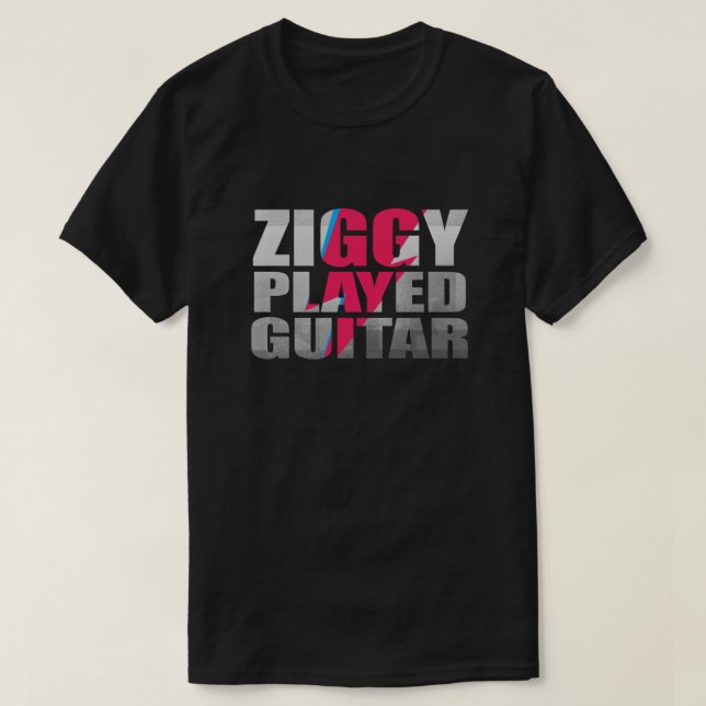 Camiseta ZIGGY JUGÓ GUITARRA EN BLACK Classic (Diseño del anverso)