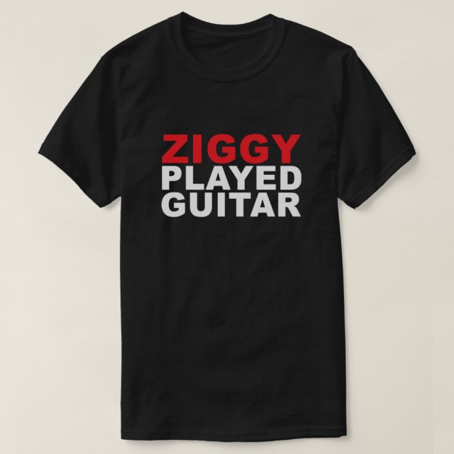 Camiseta ZIGGY JUGÓ GUITARRA roja Classic (Diseño del anverso)