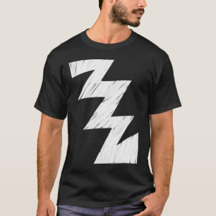 Camiseta Zigzag estarcido - blanco