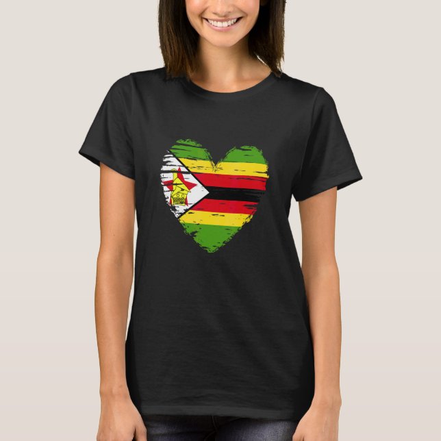 Camiseta Zimbabue: Bandera de Zimbabue Orgullo de Zimbabue (Anverso)