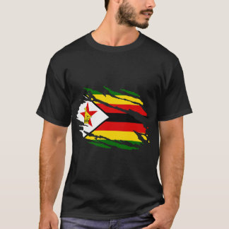 Camiseta Zimbabue en mi ADN Bandera de Zimbabue Orgullosa Z