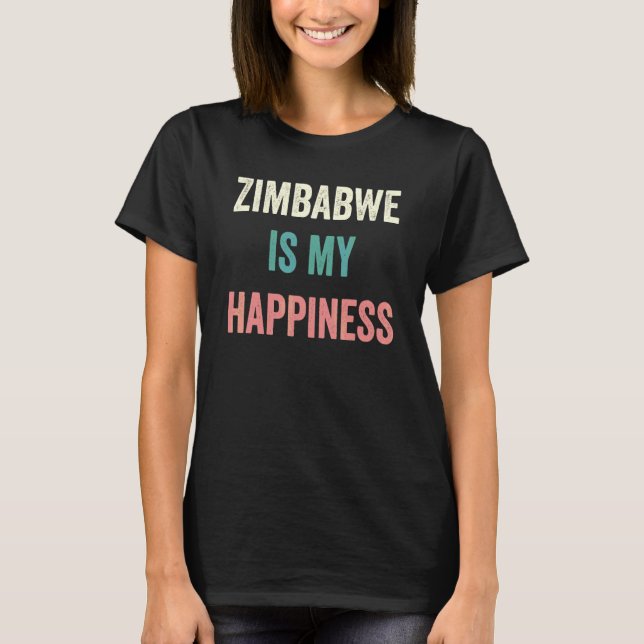 Camiseta Zimbabue es mi felicidad (Anverso)