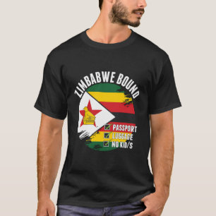Camiseta Zimbabue: País unido Viaja Bandera de Zimbabue Vac