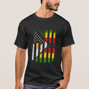 Camiseta Zimbabue y Estados Unidos Bandera Bandera Estadoun