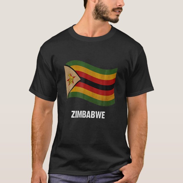 Camiseta Zimbabwe Flag Vintage Zimbabwean Pride (Anverso)