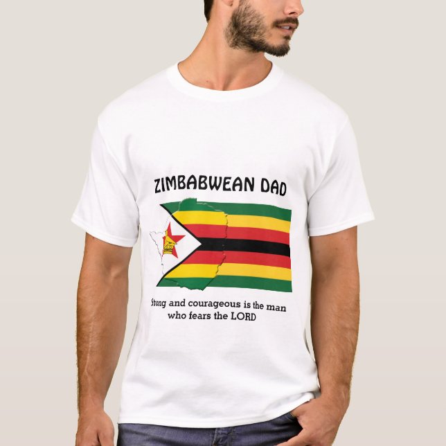 Camiseta ZIMBABWEAN SE DETUVO FUERTE Y valiente (Anverso)