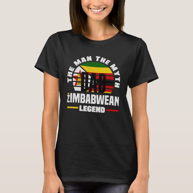 Camiseta Zimbabwean Zimbabwe Zimbabwean Flag Fathers Day (Anverso)