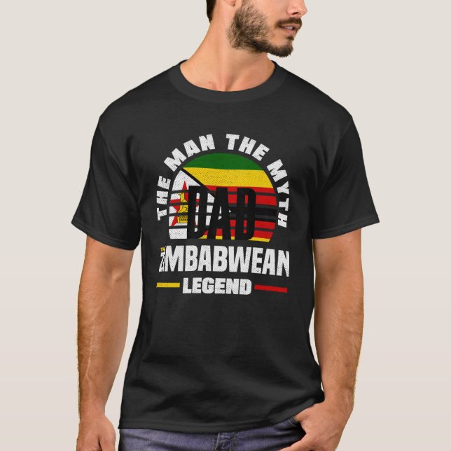 Camiseta Zimbabwean Zimbabwe Zimbabwean Flag Fathers Day (Anverso)