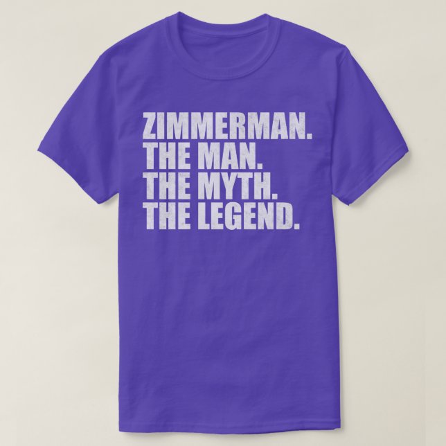 Camiseta ZimmermanZimmerman Nombre de la familia Zimmerman  (Diseño del anverso)