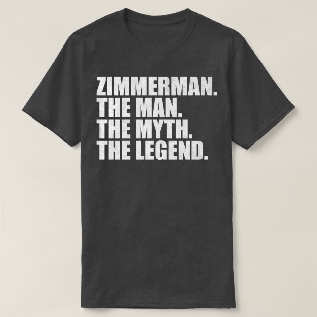 Camiseta ZimmermanZimmerman Nombre de la familia Zimmerman  (Diseño del anverso)