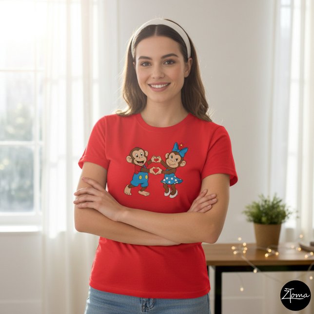 Camiseta Zina and Mimo make a heart with their hands (Subido por el creador)