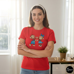 Camiseta Zina y Mimo hacen un corazón con sus manos