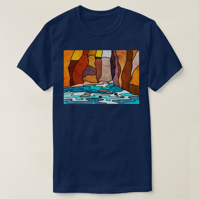 Camiseta Zion Narrows Art (Diseño del anverso)