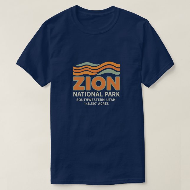 Camiseta Zion National Park - Narrows & Angels Landing - 1 (Diseño del anverso)