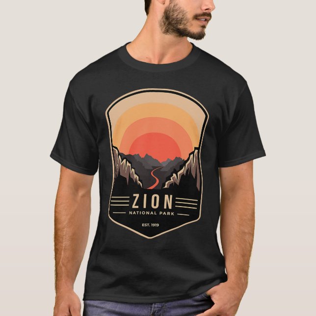 Camiseta Zion National Park Retro Vintage (Anverso)
