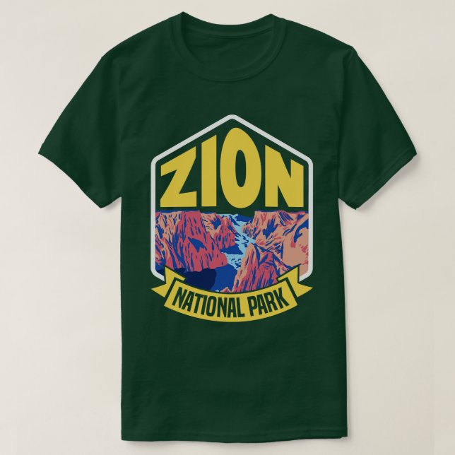 Camiseta Zion Nationalpark Retro (Diseño del anverso)