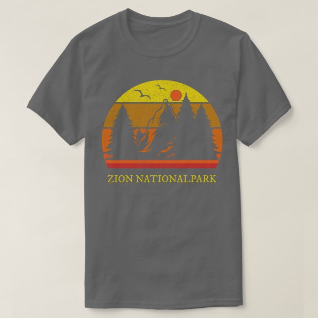 Camiseta Zion Nationalpark Retro Vintage (Diseño del anverso)