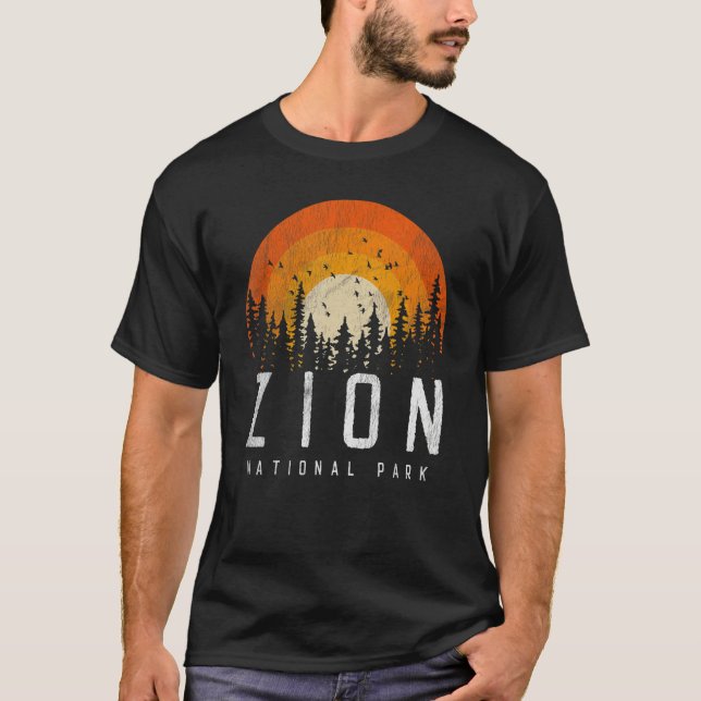 Camiseta Zion Parque Nacional de EE. UU. estilo retro Vinta (Anverso)