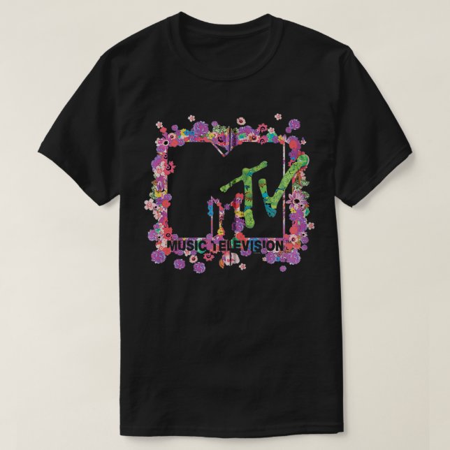 Camiseta Zip con el logotipo floral de MTV  (Diseño del anverso)
