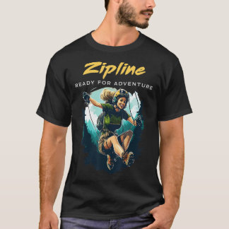Camiseta Zipline Adventure Extreme Ziplining Zip Survivor