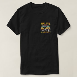 Camiseta Zipline de aventura retro ventilado